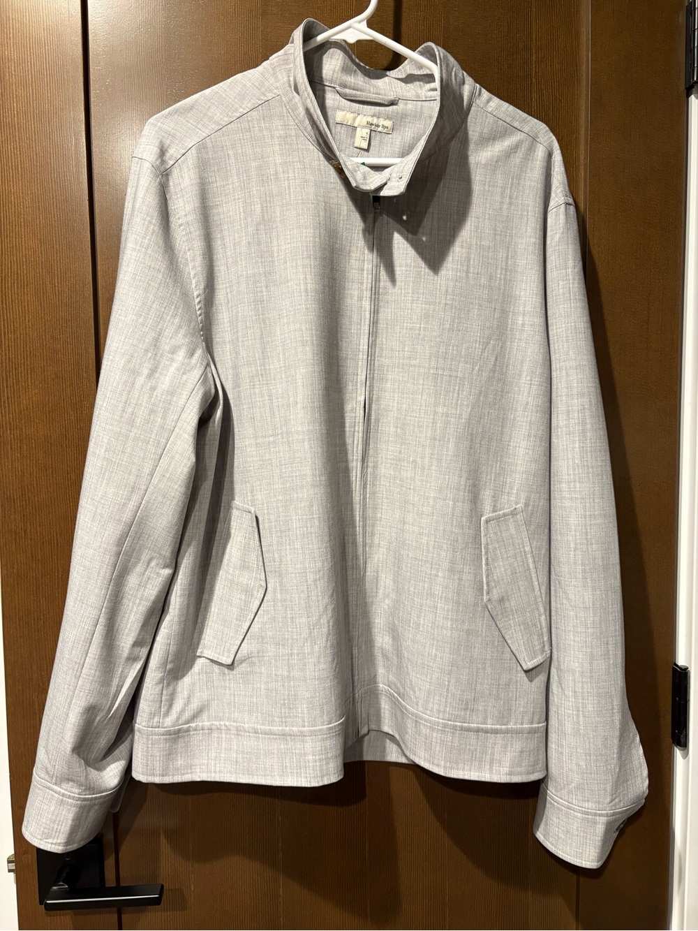 Hawker Rye Harrington Jacket Men’s Large Light Gray Full Zip